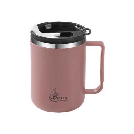 Stainless Steel Coffee Cup w/ Lid (Deliver In 4-6 weeks)