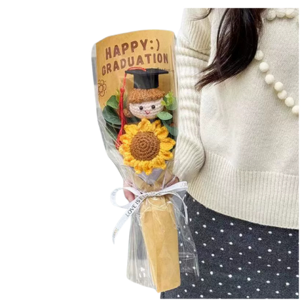 Crochet Graduation Sunflower Bouquet