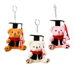 12cm Graduation Bear Keychain with Scroll (Deliver in 4-6 weeks)