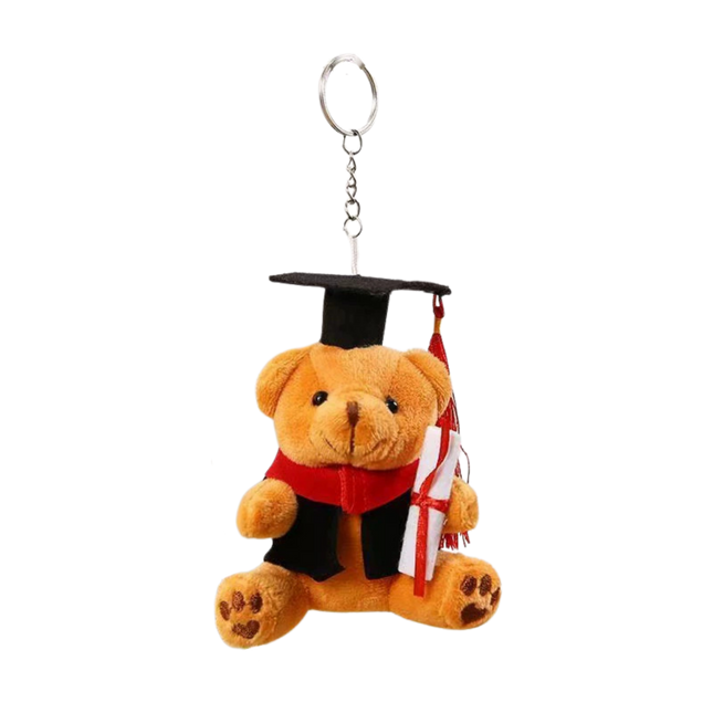 12cm Graduation Bear Keychain with Scroll (Deliver in 4-6 weeks)