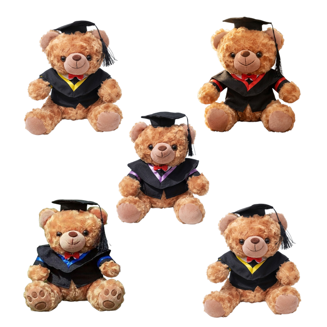 25cm Graduation Gown Bear Soft Toy (Deliver in 4-6 weeks)