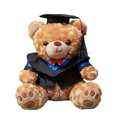 25cm Graduation Gown Bear Soft Toy (Deliver in 4-6 weeks)