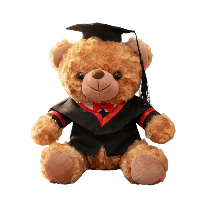 25cm Graduation Gown Bear Soft Toy (Deliver in 4-6 weeks)