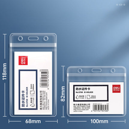 Clear Plastic Name Badge ID Card Holders