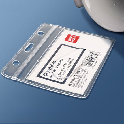 Clear Plastic Name Badge ID Card Holders