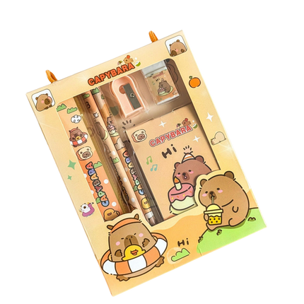 6 Piece Capybara Stationery Set