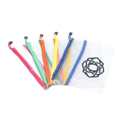 Transparent PVC ziplock case A5