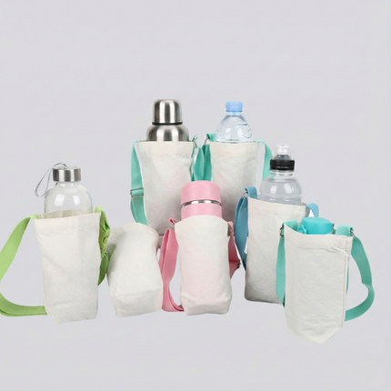 Canvas Water Bottle Sling Bag