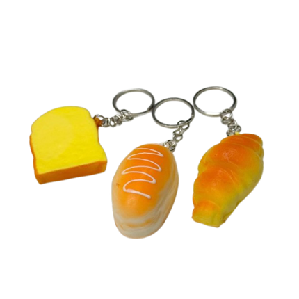 Bread Squishy Stress Toy Keychain