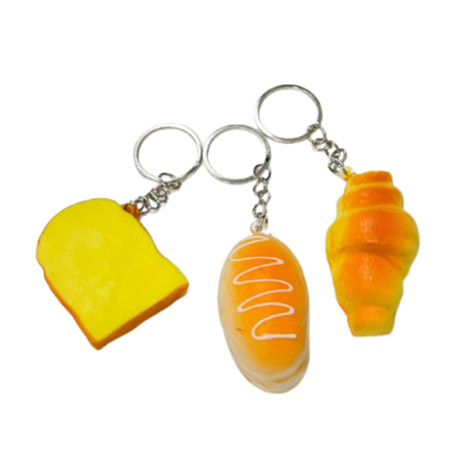 Bread Squishy Stress Toy Keychain