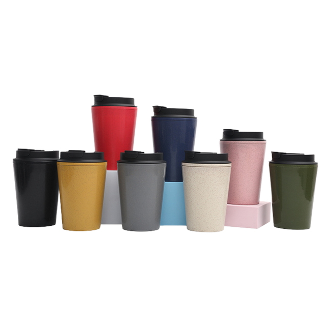Double Wall Wheat Fibre Coffee Cup (Deliver In 4-6 weeks)