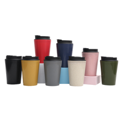 Double Wall Wheat Fibre Coffee Cup (Deliver In 4-6 weeks)