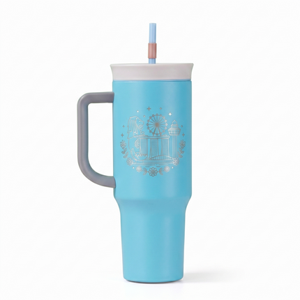 1.2L Stainless Steel Vacuum Insulated Tumbler with Straw