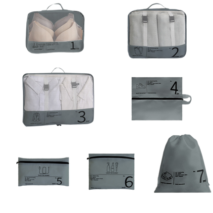 7pc Suitcase Storage Bag Set (Deliver in 4-6 weeks)