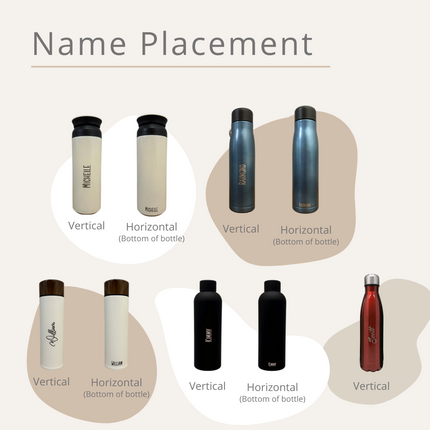 Personalised Thermal Bottle 220ml - 600ml (Name Printing)