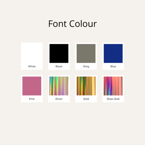 Font Colour Selection