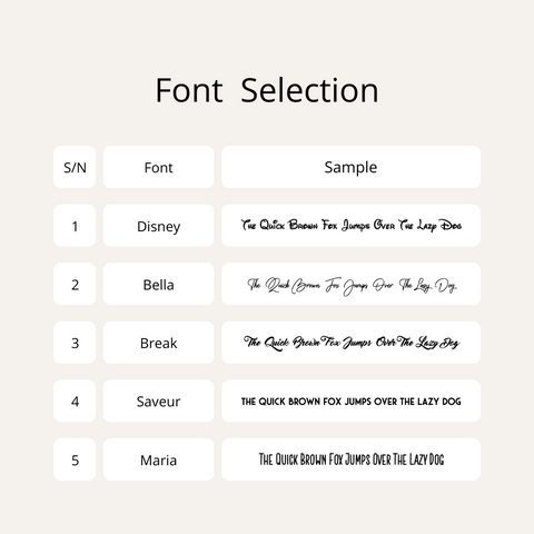 Font Selection