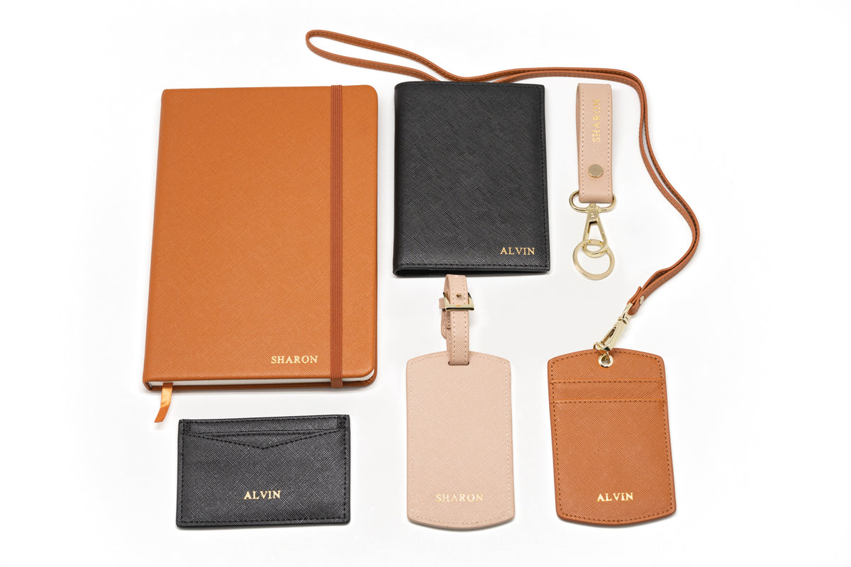 Saffiano ID Cardholder With Lanyard