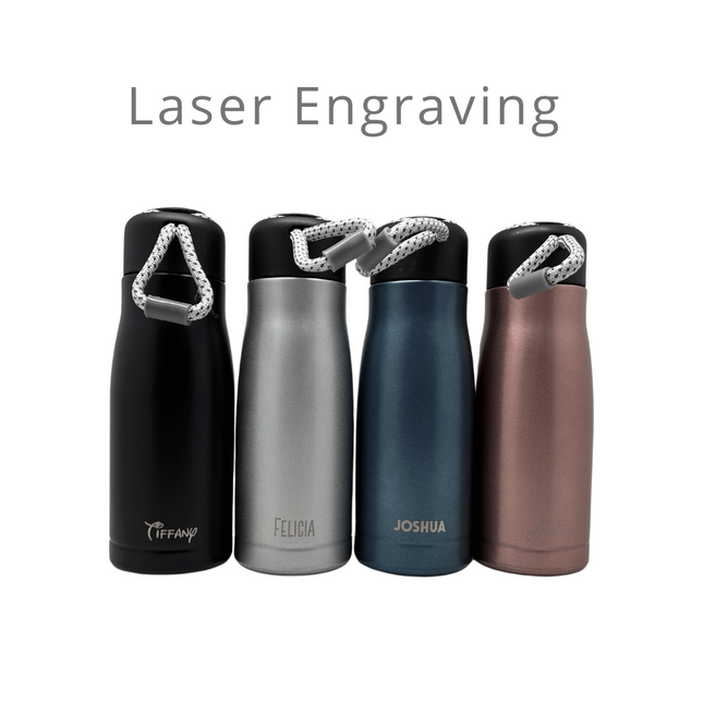 Small Sports Stainless Steel Vacuum Bottle - 350ml (Name Printing)
