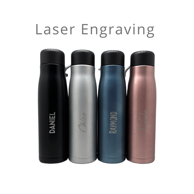 Sports Stainless Steel Vacuum Bottle - 550ml (Name Printing)