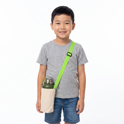 Canvas Water Bottle Holder Sling Bag