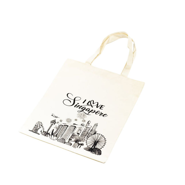 Fabric Tote Bag With Singapore Design