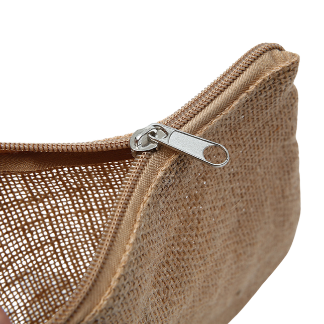 Jute Zipper Pouch (Deliver in 4-6 weeks)