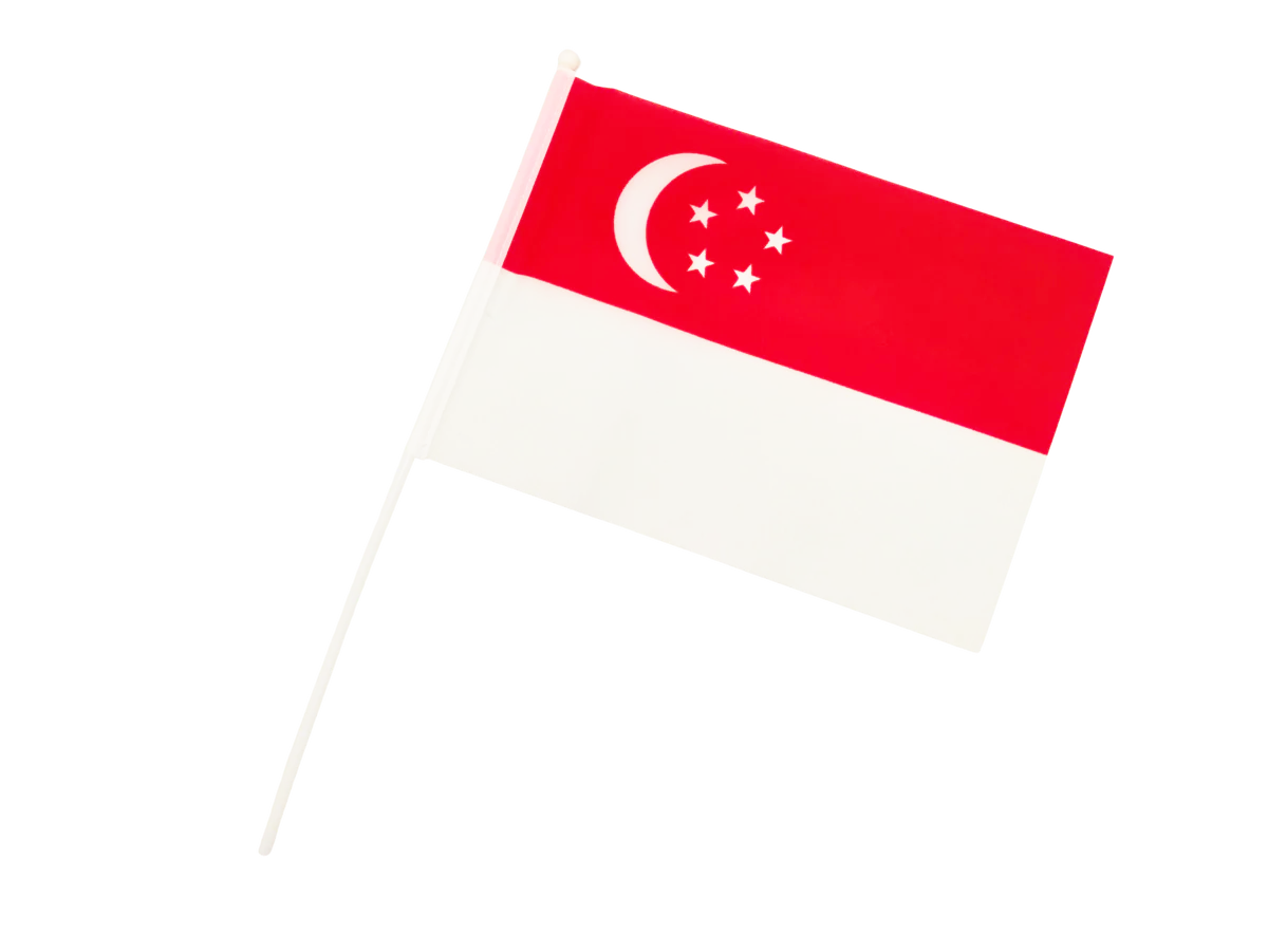 Singapore Hand-Held Flag