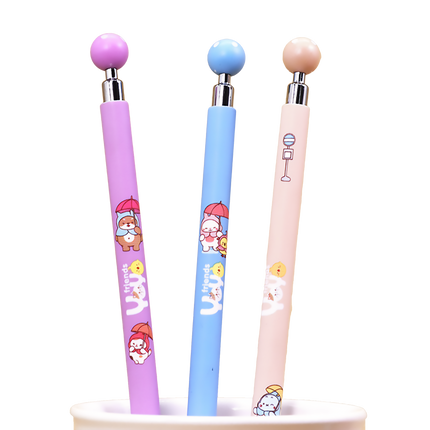 Cartoon Animal Ball Button Mechanical Pencil