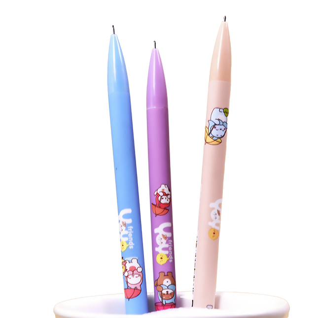 Cartoon Animal Ball Button Mechanical Pencil