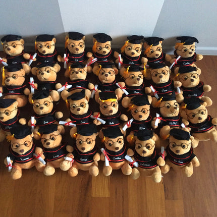 23cm Graduation Teddy Bear (Name Printing)