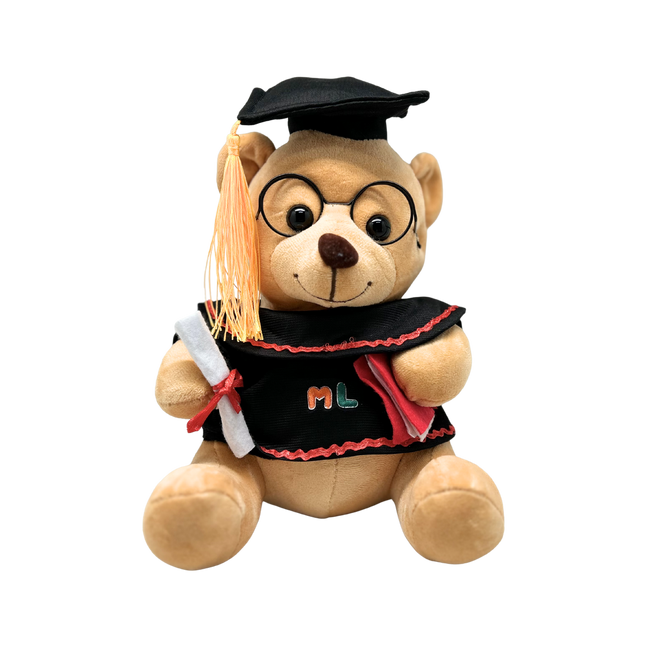 23cm Graduation Teddy Bear (Name Printing)