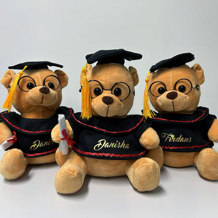 23cm Graduation Teddy Bear (Name Printing)