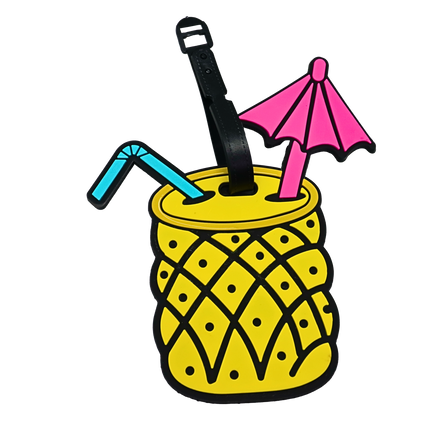 Cool Chill Pineapple Theme Luggage Tag