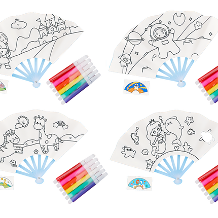 DIY Traditional Colouring Fan