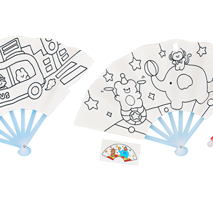 DIY Traditional Colouring Fan