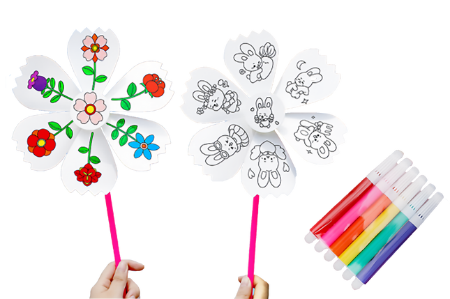 DIY Colouring Windmill