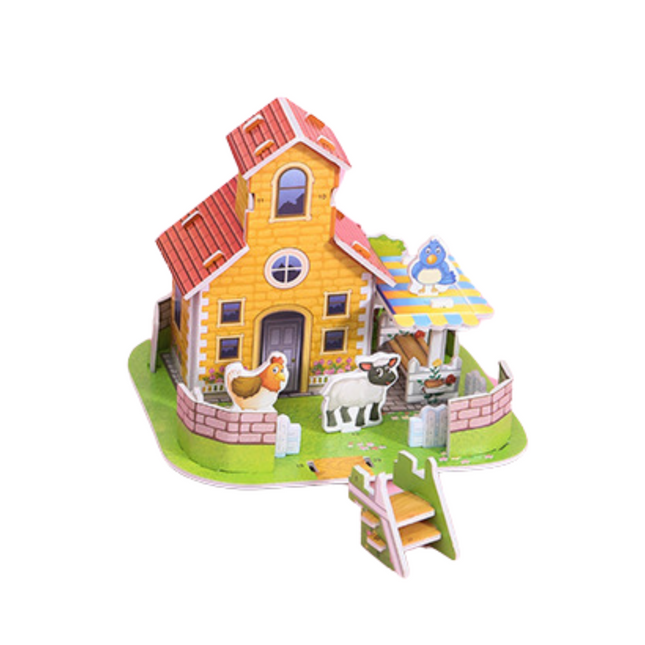 3D Buildings Cardboard Puzzle