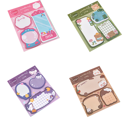 Cartoon Sticky Notepad Set