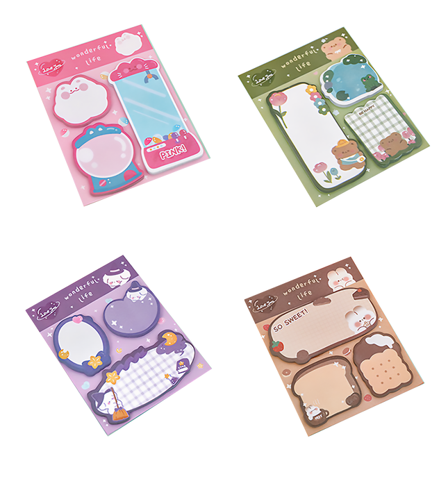 Cartoon Sticky Notepad Set