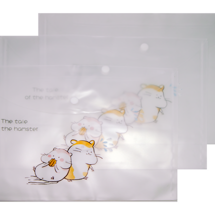 Cute Hamster Theme A4 PP Snap Button File (Pack of 12pcs)
