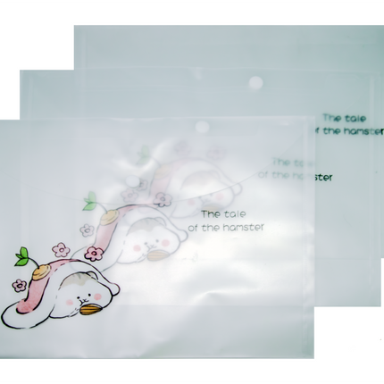 Cute Hamster Theme A4 PP Snap Button File (Pack of 12pcs)