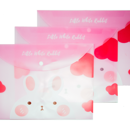 Cute Cartoon Animals Theme A4 PP Snap Button File (Pack of 12pcs)