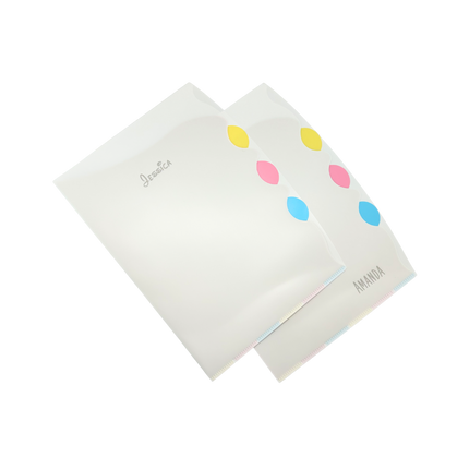 4 Compartment L Shaped Plastic Folder (Name Printing)