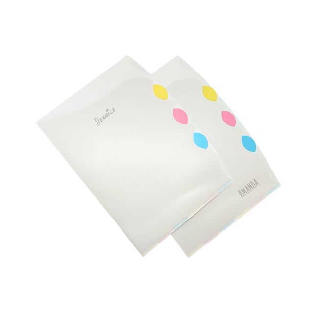 4 Compartment L Shaped Plastic Folder