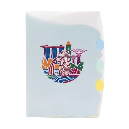 4 Compartment L Shaped Plastic Folder