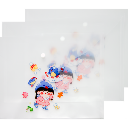 Cute Animal Dressing Theme A4 PP Snap Button File (Pack of 12pcs)
