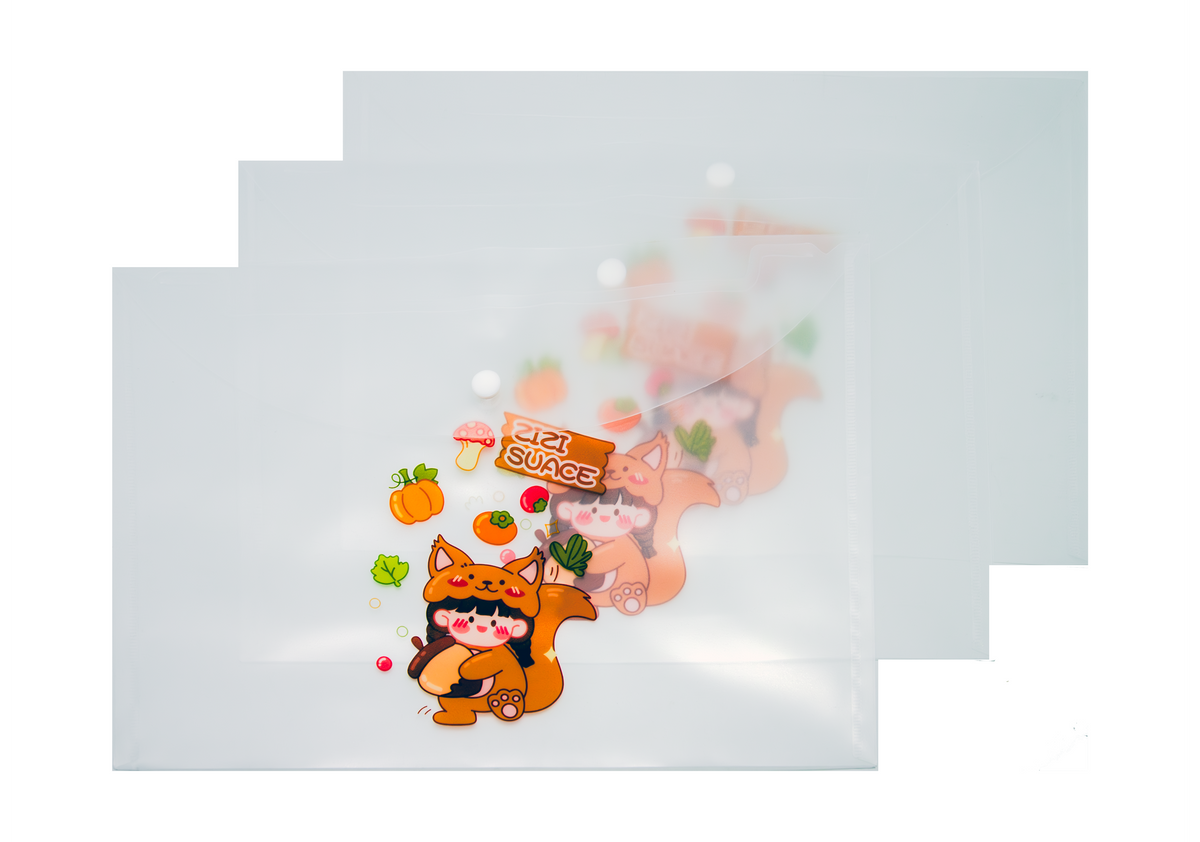 Cute Animal Dressing Theme A4 PP Snap Button File (Pack of 12pcs)