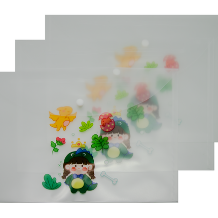 Cute Animal Dressing Theme A4 PP Snap Button File (Pack of 12pcs)