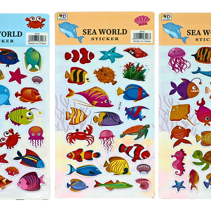 Underwater Animals Design 3D Stickers